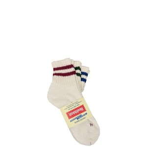 15%OFFクーポン配布中 Healthknit / SINKER CLASSIC LINE CREW 3P SOX ヘルスニット 靴下