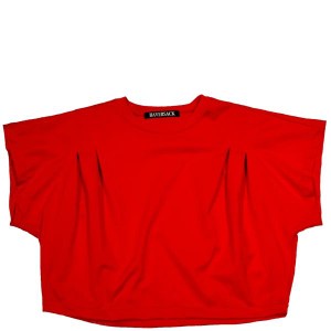 15％COUPON配布中  HAVERSACK / WOMENS ウルティマ天竺ドルマンクルーTシャツ ハバーサック 半袖Tシャツ RED