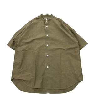 15%OFFクーポン配布中 HAVERSACK / C/Lタイプライター バンドカラーシャツ　KHAKI ハバーサック