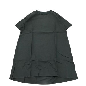 15％COUPON配布中  maillot / linen rich back tuck half sleeve shirt-OP  BLACK マイヨ ワンピース