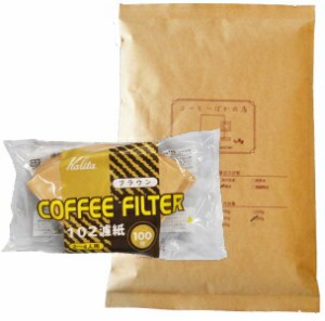 ギフト コーヒー 送料無料 カリタ102コーヒーフィルター 2〜4人用 100枚入り キリマンジャロ 400g 浅煎り コーヒー豆 袋 ギフトラッピン