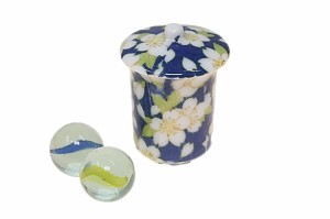 ミニチュア陶器 蓋付 湯のみ 小 藍桜 ミニチュア食器 日本製 製造 直売 ACS WEB SHOP