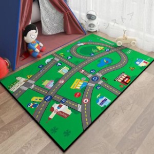 子供ゲームパッド 遊びマット 道路交通　プレイマット カーペット 防音 防汚 洗える　防撥水 床暖房対応 ベビー　子供の部屋 早期教育　8