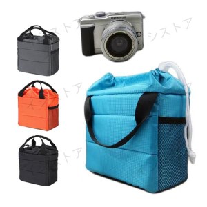 カメラバッグ カメラ インナーケース インナーバッグ 巾着タイプ コンパクト  インナークッション ソフトクッション ボックス ケース