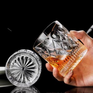ウイスキーグラス ロックグラス グラス ウイスキー　オシャレ ガラスグラス クリスタルグラス 280ml 　2個セット