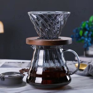 コーヒードリッパーセット  コーヒーサーバー  コーヒードリッパー 木製ホルダー 2-4人分 500ml コーヒードリップ器具 おしゃれ