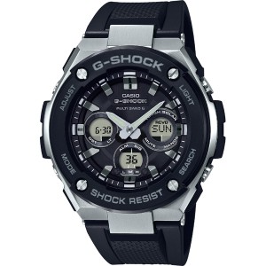 カシオ CASIO 正規品 時計 腕時計 G-SHOCK Gショック Gスチール ミッドサイズ 電波時計 タフソーラー メンズ ブランド GST-W300-1AJF G-S