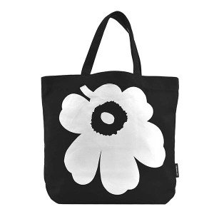 マリメッコ MARIMEKKO トートバッグ バッグ 鞄 カバン レディース 女性 プレゼント ブランド 47931 WAXED CANVAS SHOPPER ブラック ホワ