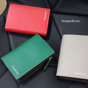 Semper&cote センペル アンド コッテ 財布 二つ折り財布 レザー バイカラー メンズ レディース ブランド 本革 日本製 scs-02