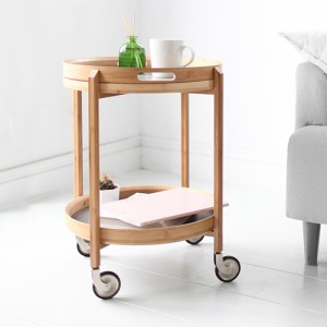 グディ GUDEE キッチンワゴン 2段 キッチンカート サイドテーブル キャスター付きトレー 竹 バンブー Roca-Bath Bar cart GudeeLife レデ