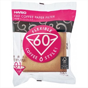 ハリオ HARIO V60ペーパーフィルター01 100枚 コーヒーフィルター 1〜2杯用 コーヒーグッズ