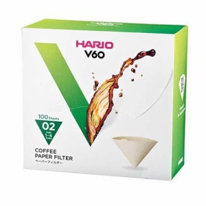 ハリオ HARIO V60枚用 コーヒーグッズ ペーパーフィルターＭ 100枚 コーヒーフィルター箱入り1〜4杯用 コーヒーグッズ