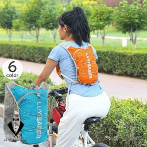 ランニングバッグ サイクリングバッグ バックパック リュックサック 軽量 撥水 反射材付き 自転車 ジョギング スポーツ レディース メン