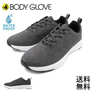 BodyGlove  防水 スニーカー メンズ ローカット シューズ  通勤通学 黒スニ　グレー