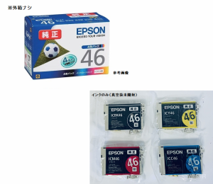 EPSON 純正インク　IC4CL46  　4色セット（目印：サッカーボール）※外箱なしアウトレットインク