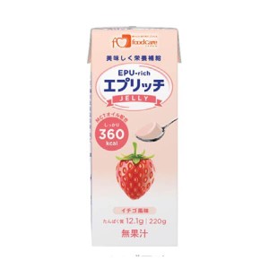 介護食 ゼリー エプリッチゼリー イチゴ風味 24本入 フードケア