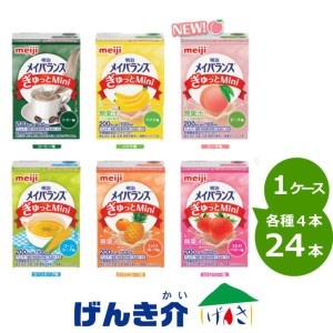 介護食 明治 メイバランス ぎゅっとMini アソートBOX 6種×各4本 100ml×24本セット 1本200kcal/100ml  濃厚流動食 栄養機能食品