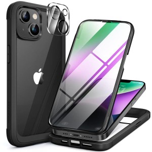 Miracase iPhone14 用 ケース スマホケース iphone14 用 カバー 全身バンパー保護ケース 9H 強化ガラス 6.1インチ