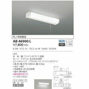 コイズミ KOIZUMI LED 流し元灯 KAB46900LSR  (LED交換不可) 昼白色