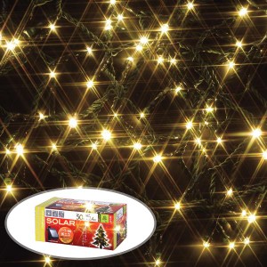 タカショー ソーラーイルミネーション 50球 シャンパンゴールド 【LGI-ST50C】 クリスマス 飾り 屋外 led 電飾