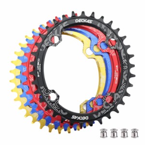 5# 黒 楕円形_40歯 DJCバイクチェーンリング104mmBCDラウンド/オーバルMTB104BCD7/8/9/10/11/12スピードナローワイドトゥースアルミニウ