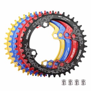 1# 黒 円形_36歯 DJCバイクチェーンリング104mmBCDラウンド/オーバルMTB104BCD7/8/9/10/11/12スピードナローワイドトゥースアルミニウム7