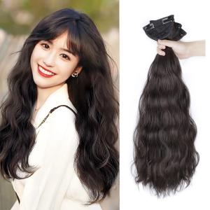 1b/90 シールエクステ　黒髪ロングに！ 黒髪に合わせてシールエクステを使ってロングヘアに