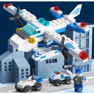 レゴ ブロック 警察 飛行機 キット LEGO　互換品