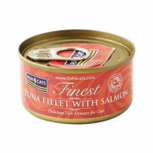 【FISH4CATS】フィッシュ4キャット缶詰「ツナ＆サーモン」TUNA FILLET WITH SALMON 【70g】