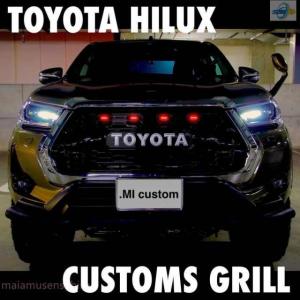 ハイラックス gun125後期x z メッキグリル TOYOTA エンブレム  