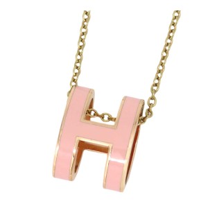 エルメス ポップ H ネックレス メタル ユニセックス ローズドラジェ（ピンク系） HERMES 中古 【アパレル・小物】