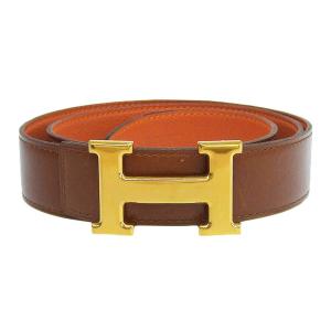 【極美品】エルメス ケリーベルト ブラウン 茶 ゴールドバックル 男女兼用 65 極美品】エルメス ケリーベルト ブラウン 茶 ゴールドバックル