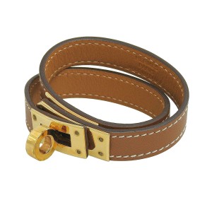 エルメス ケリー ドゥブルトゥール ブレスレット ユニセックス ブラウン(ゴールド) HERMES 中古 【アパレル・小物】