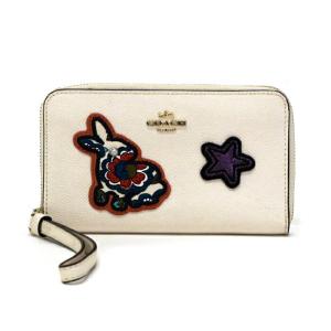 コーチ COACH ディスコ パッチ アップリケロング ジップアラウンド