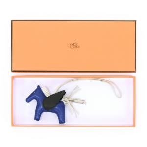 エルメス バッグチャーム パドックシュバル ブルーアンクル 選りすぐり  