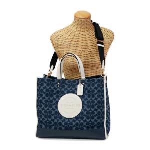 COACHコーチ トートバッグ デニム パッチワーク レザー