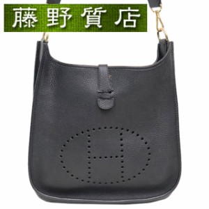 エルメス HERMES エブリン 1PM 黒 トゴ ゴールド金具 □C刻印 1999年 ショルダーバッグ 斜め掛け エルメス バッグ 中古 エルメス エブリ