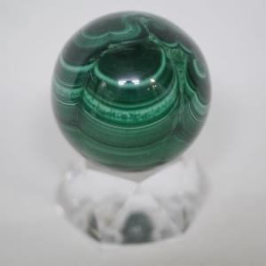 一点物】大きめ マラカイト 孔雀石スフィア 丸玉 ✩.*˚天然石×インテリア