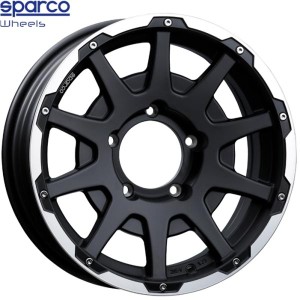 OZ SPARCO DAKAR【スパルコ ダカール】16ｘ5.5 ±0 5H/139.7 マットブラックリップポリッシュ+リベット（MBP）ｘ4本　※ジムニーシエラ専