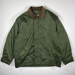 A2 A-2 デッキジャケット ヴィンテージ ミリタリー 古着 a2デッキジャケット 初期 三角フラップ バッグプリント USN