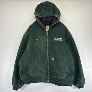 カーハート　ダックパーカー　ダックジャケット　アクティブジャケット　中綿　緑 Carhartt カーハート コットン ダック地 中綿 アクティブ