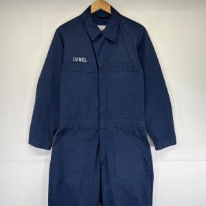 Walls ビンテージ ツナギ USA製 古着 作業着 紺 大きいサイズ 80's/Walls/つなぎ/紺系/ワッペン付き/オールインワン
