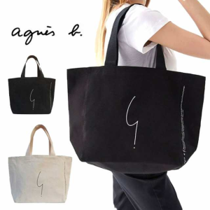 【マチあり使いやすい♪】アニエスベー エコバック ギフトにも エコバッグ (QAS25－01) ｜agnès b. VOYAGE FEMME（アニエスベー