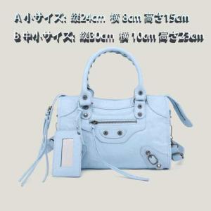 【美品】バレンシアガ　リュック　クラシック　シルバー金具　レザー　ブルー 美品】バレンシアガ リュック クラシック シルバー金具 レザー