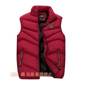ゴルフベストベストメンズ中綿ベストダウンベストスタンドカラーダウンコート中綿軽量厚手暖かい袖なし株式会社錦ジッパーゴルフスポーツ