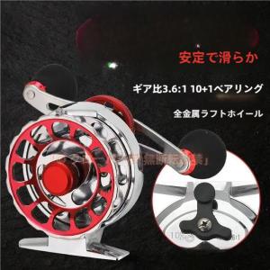 チヌリール 釣り 筏リール 落とし込み 前打ち 右/左ハンドル 氷釣り クローバー株式会社 船釣り 穴釣りドラグ力5kg ギア比3.6:1 筏釣り 