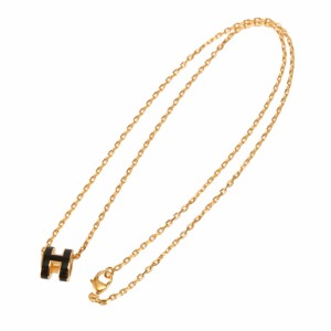 エルメス／HERMES "MINI POP H ・ミニポップアッシュ"ネックレス・GOLD金具(ゴールド×ブラック) H147992F03／GOLD＊BLACK
