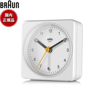 BRAUN ブラウン アラームクロック BC03W アナログ 目覚まし時計 置時計 Alarm Table Clock 78mm ホワイト