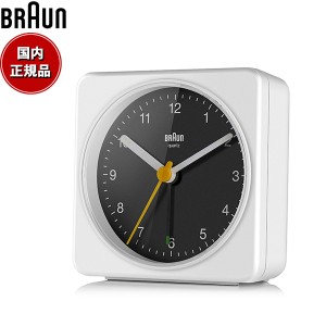 BRAUN ブラウン アラームクロック BC03WB アナログ 目覚まし時計 置時計 Alarm Table Clock 78mm ホワイト ブラック