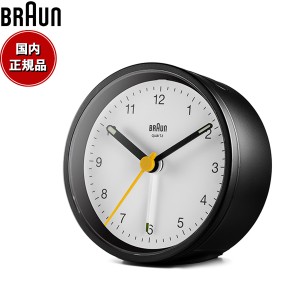 BRAUN ブラウン アラームクロック BC12BW アナログ 目覚まし時計 置時計 Classic Alarm Clock 75mm ブラック ホワイト